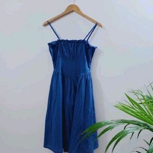 blue skater dress